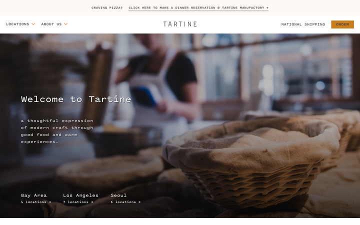 Screenshot of Tartine Bakery