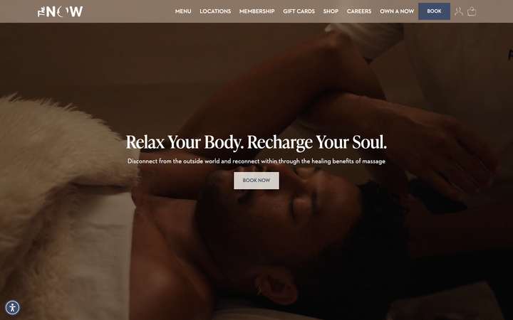 Screenshot of The Now Massage
