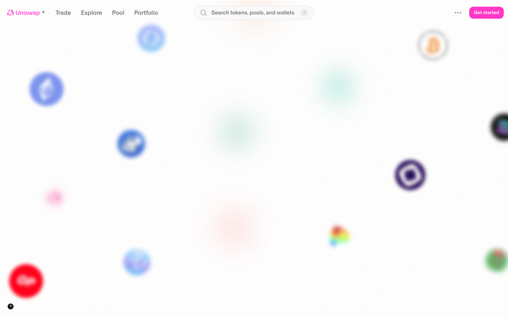 Screenshot of Uniswap