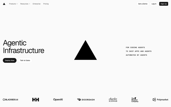 Screenshot of Vercel