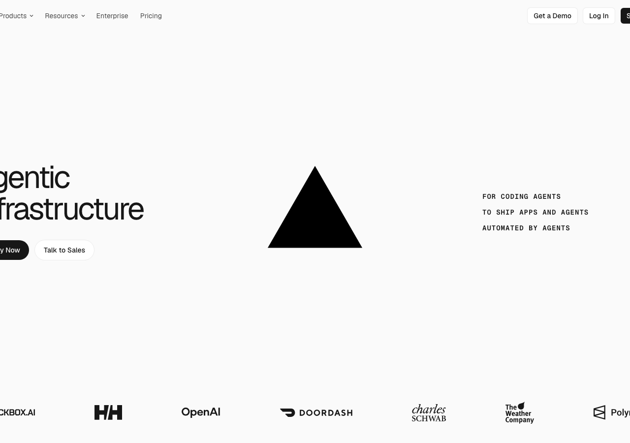Screenshot of Vercel