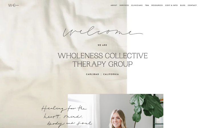 Screenshot of Wholeness Collective Therapy