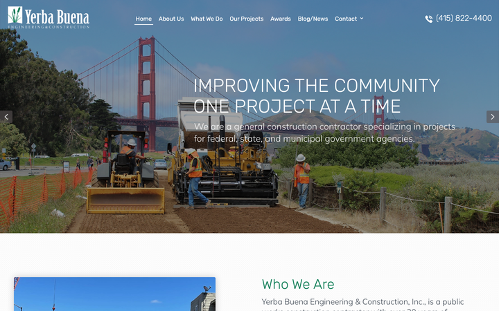 Screenshot of Yerba Buena Engineering And Construction