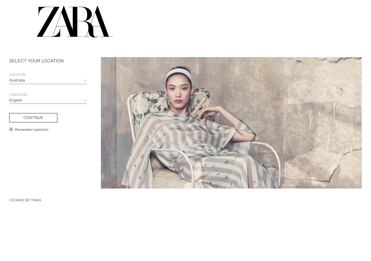 Screenshot of Zara