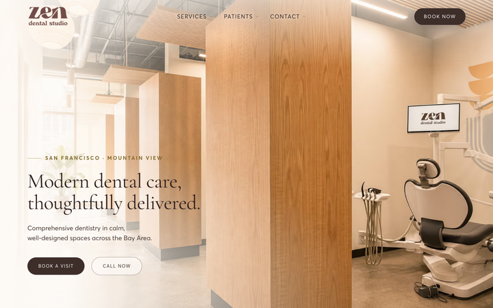 Screenshot of Zen Dental Studio
